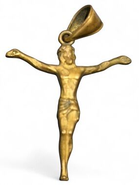 Vintage Solid 14K Christ The Redeemer Style Pendant 9.5 grams Estate Jewelry